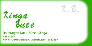 kinga bute business card